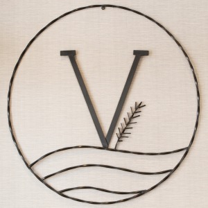 Vantage Bank logo made of metal