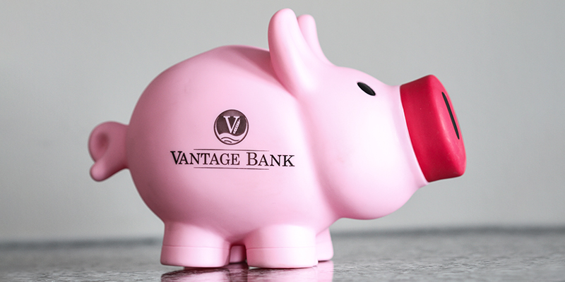 Image of Vantage Bank piggy bank.