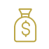 Icon illustration of a bag of money