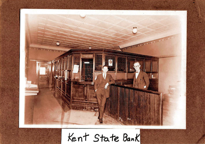 Vintage Photo Inside Kent State Bank