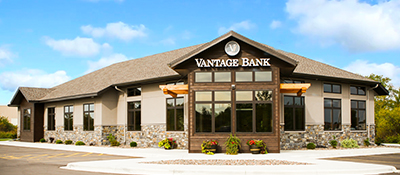 Outside of Vantage Bank, Alexandria location