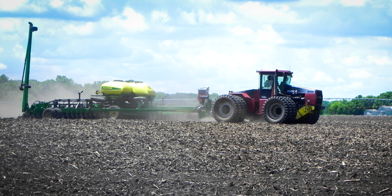 Photo of tractor in a field